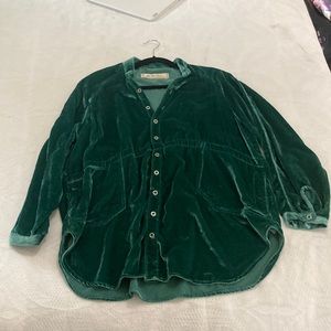 We The Free Summer Daydream Velvet Buttondown